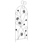 vidaXL Gartenzaun mit Schloss 3 pcs Schwarz 112 x 39,5 cm Stahl