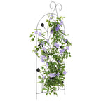 vidaXL Gartenzaun mit Schloss 3 pcs Schwarz 112 x 39,5 cm Stahl