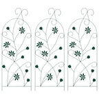 vidaXL Gartenzaun 3 pcs Grün 112 x 39,5 cm Stahl