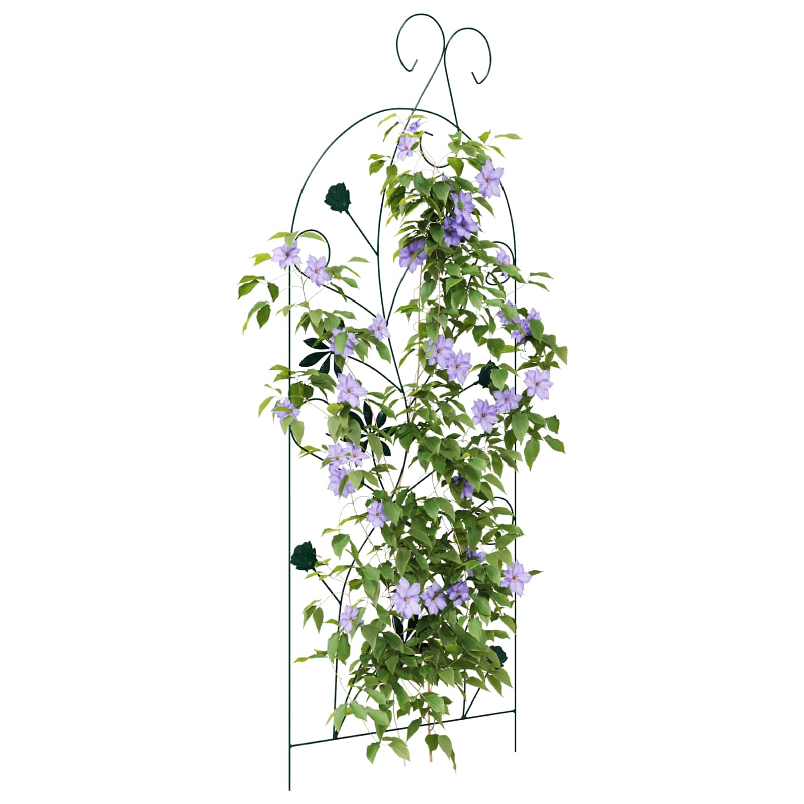 vidaXL Gartenzaun 3 pcs Grün 112 x 39,5 cm Stahl