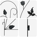 vidaXL Gartenzaun 5 pcs Schwarz Stahl