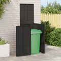 vidaXL Mülltonnenbox Schwarz 65 x 80 x 115 cm Polyethylen