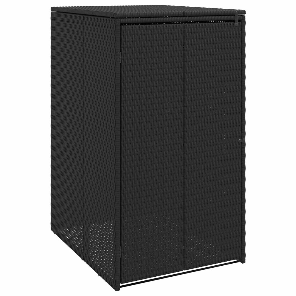 vidaXL Mülltonnenbox Schwarz 65 x 80 x 115 cm Polyethylen