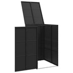 vidaXL Mülltonnenbox Schwarz 65 x 80 x 115 cm Polyethylen