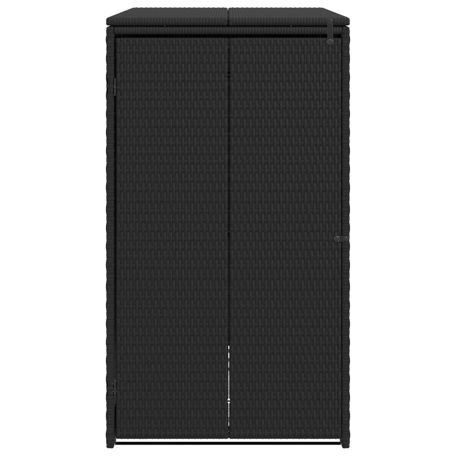vidaXL Mülltonnenbox Schwarz 65 x 80 x 115 cm Polyethylen