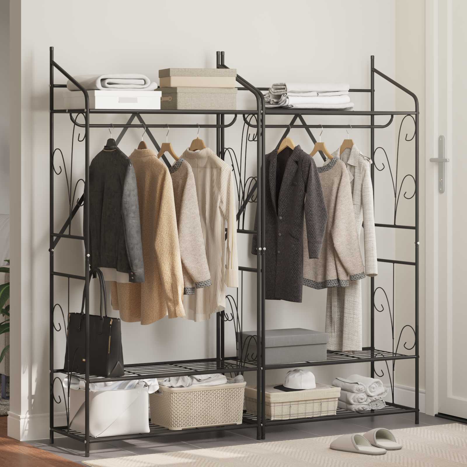 vidaXL Offener Kleiderschrank Uni 2 pcs 78 x 36 x 158 cm