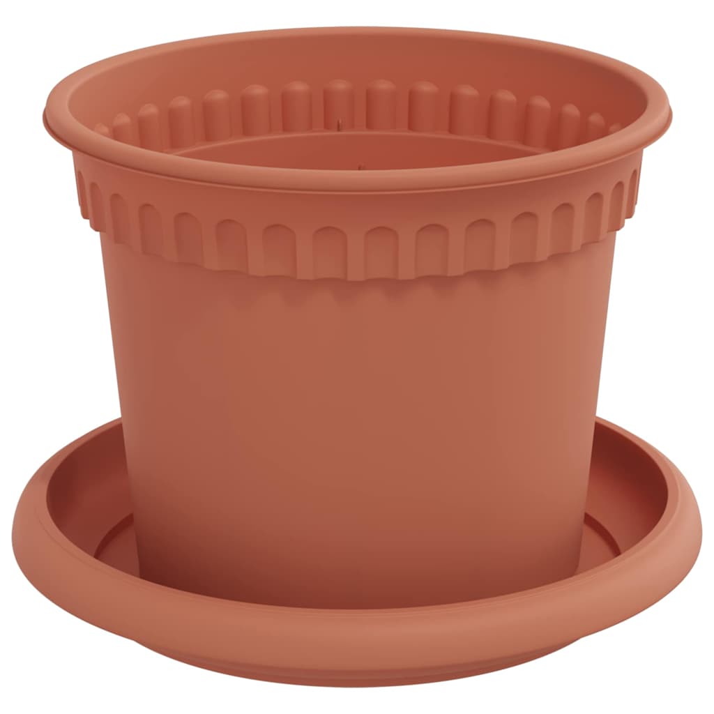 vidaXL Blumentöpfe 24 pcs Ziegelrot Ø 12,5 x 10 cm Kunststoff
