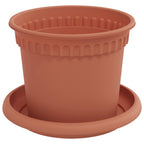 vidaXL Blumentöpfe 24 pcs Ziegelrot Ø 12,5 x 10 cm Kunststoff