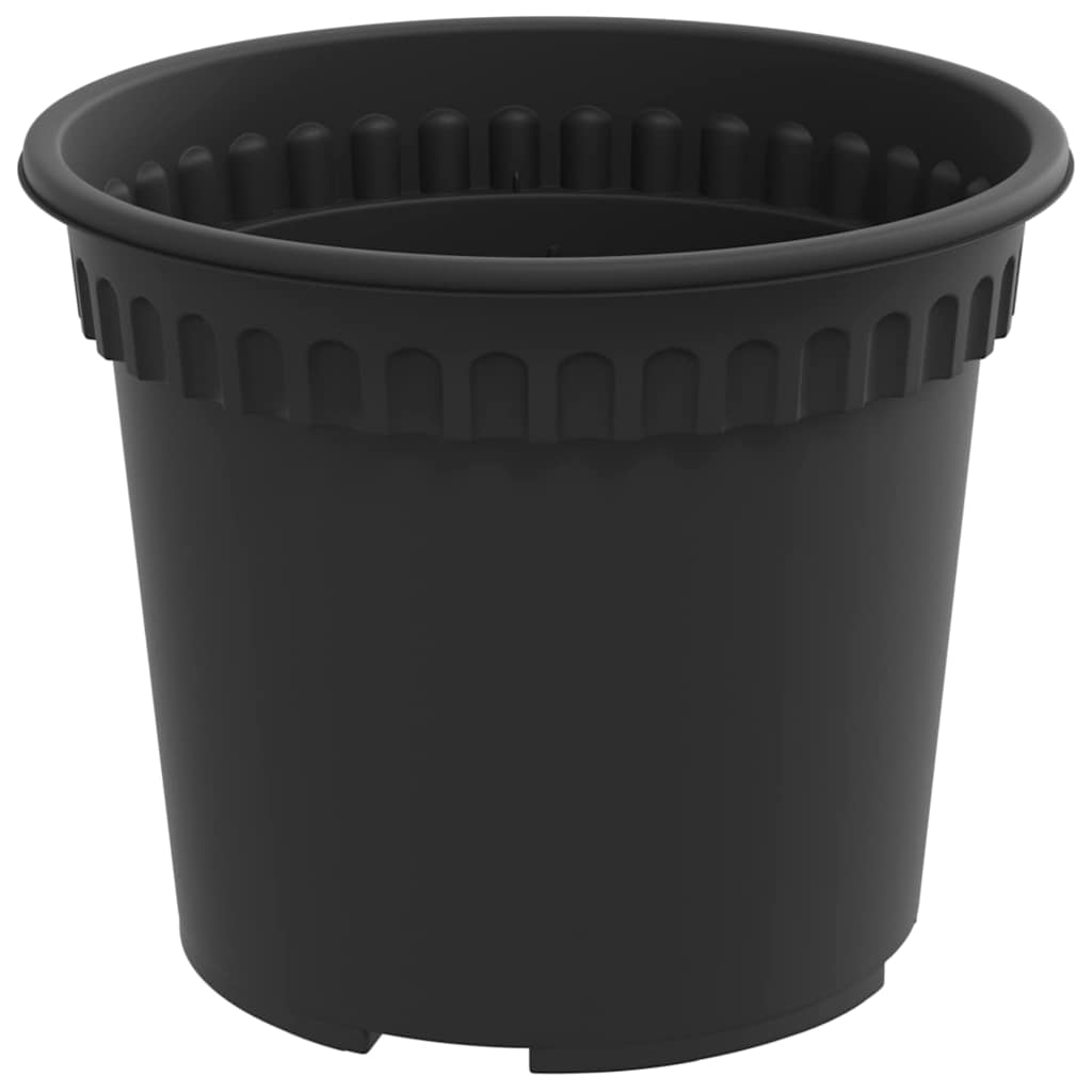 vidaXL Blumentöpfe 24 pcs Schwarz Ø 12,5 x 10 cm Kunststoff