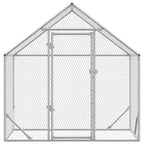 vidaXL Hühnerkäfig Silber 170 x 100 x 177 cm Verzinkter Stahl
