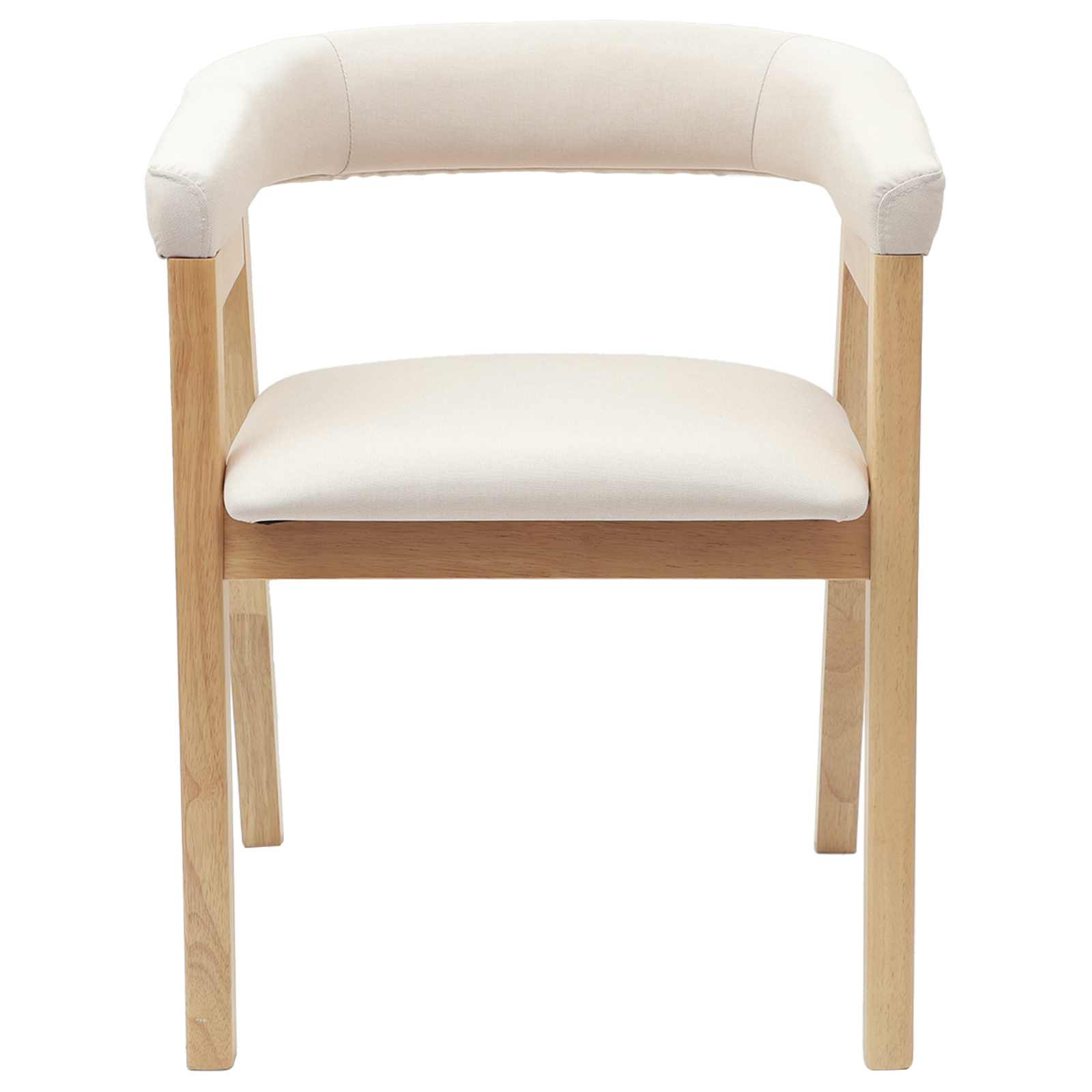 vidaXL Esszimmerstühle 2 pcs Natur 54 x 57 x 73 cm Massives Gummiholz