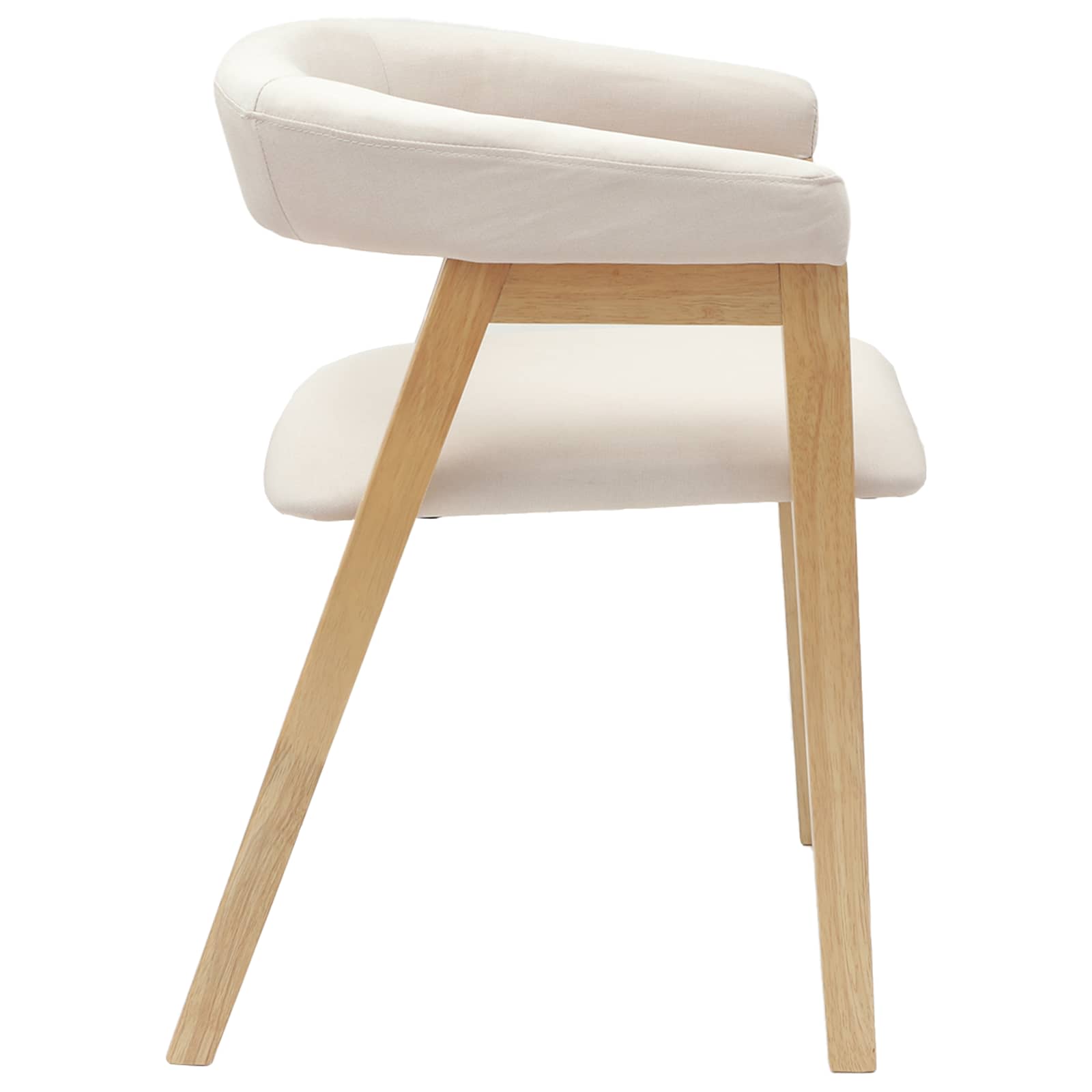 vidaXL Esszimmerstühle 2 pcs Natur 54 x 57 x 73 cm Massives Gummiholz