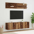 vidaXL TV-Einheiten Wandmontiert 6 pcs Altholz Holzwerkstoff