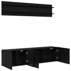 vidaXL TV-Einheiten 6 pcs Schwarz Eichen-Optik Holzwerkstoff