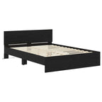 vidaXL Bettrahmen Schwarz Eichen-Optik 140 x 190 cm Holzwerkstoff