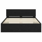 vidaXL Bettrahmen Schwarz Eichen-Optik 140 x 190 cm Holzwerkstoff