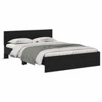 vidaXL Bettrahmen Schwarz Eichen-Optik 140 x 190 cm Holzwerkstoff