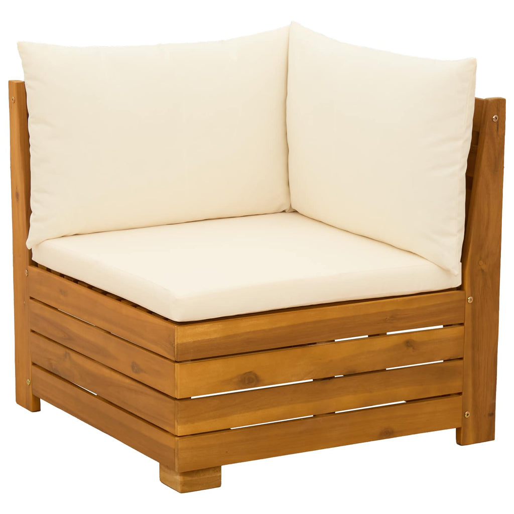 vidaXL Outdoor-Sofagarnitur mit Kissen 7 Stück Braun Massivholz Akazie