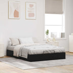 vidaXL Ottoman Bettgestell Schwarz 152 x 203 cm Kunstleder