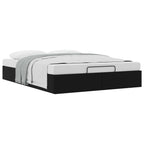 vidaXL Ottoman Bettgestell Schwarz 152 x 203 cm Kunstleder