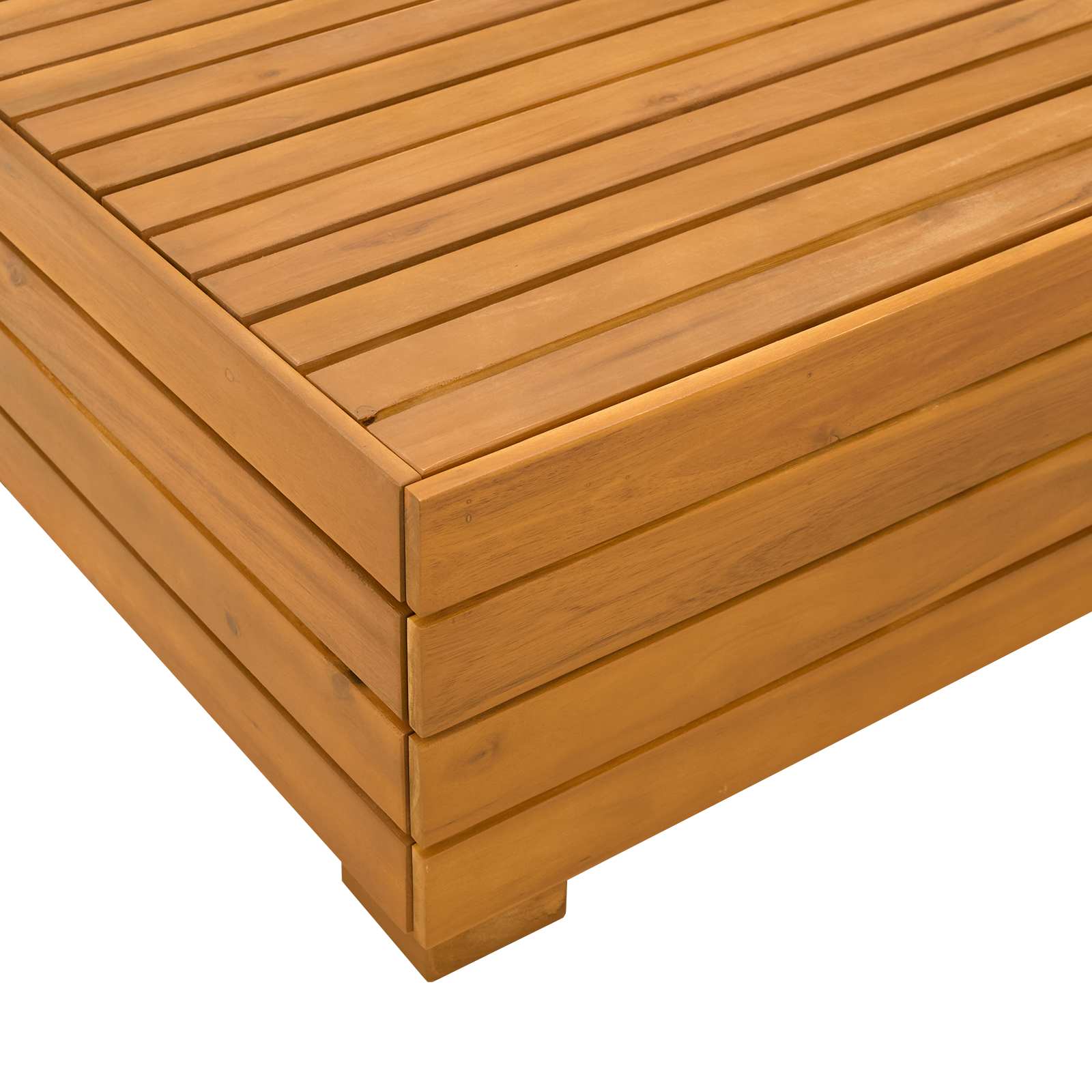 vidaXL Garten-Beistelltisch Massivholz Akazie Braun 60 x 60 x 30 cm