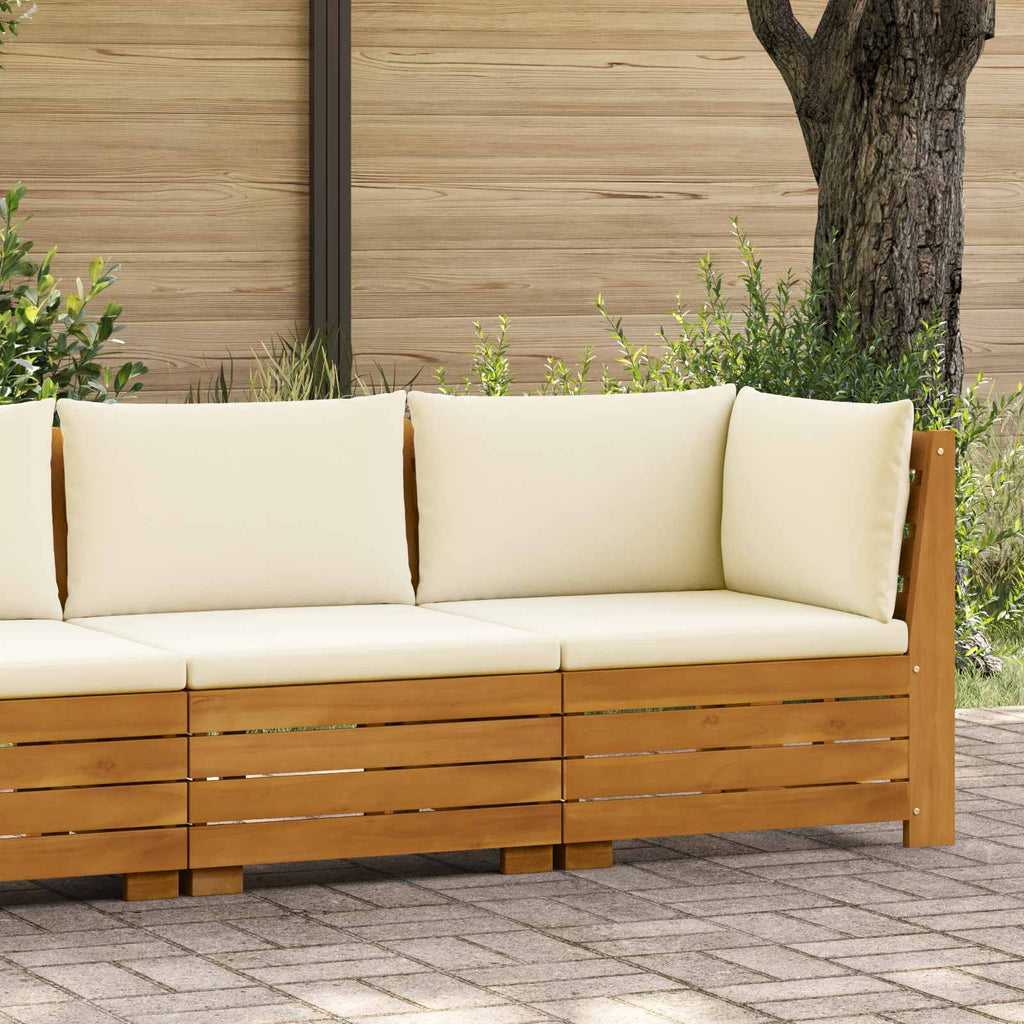 vidaXL Garten-Lounge-Set mit Kissen 2 Stück Braun Massivholz Akazie