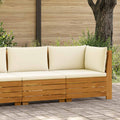 vidaXL Garten-Lounge-Set mit Kissen 2 Stück Braun Massivholz Akazie