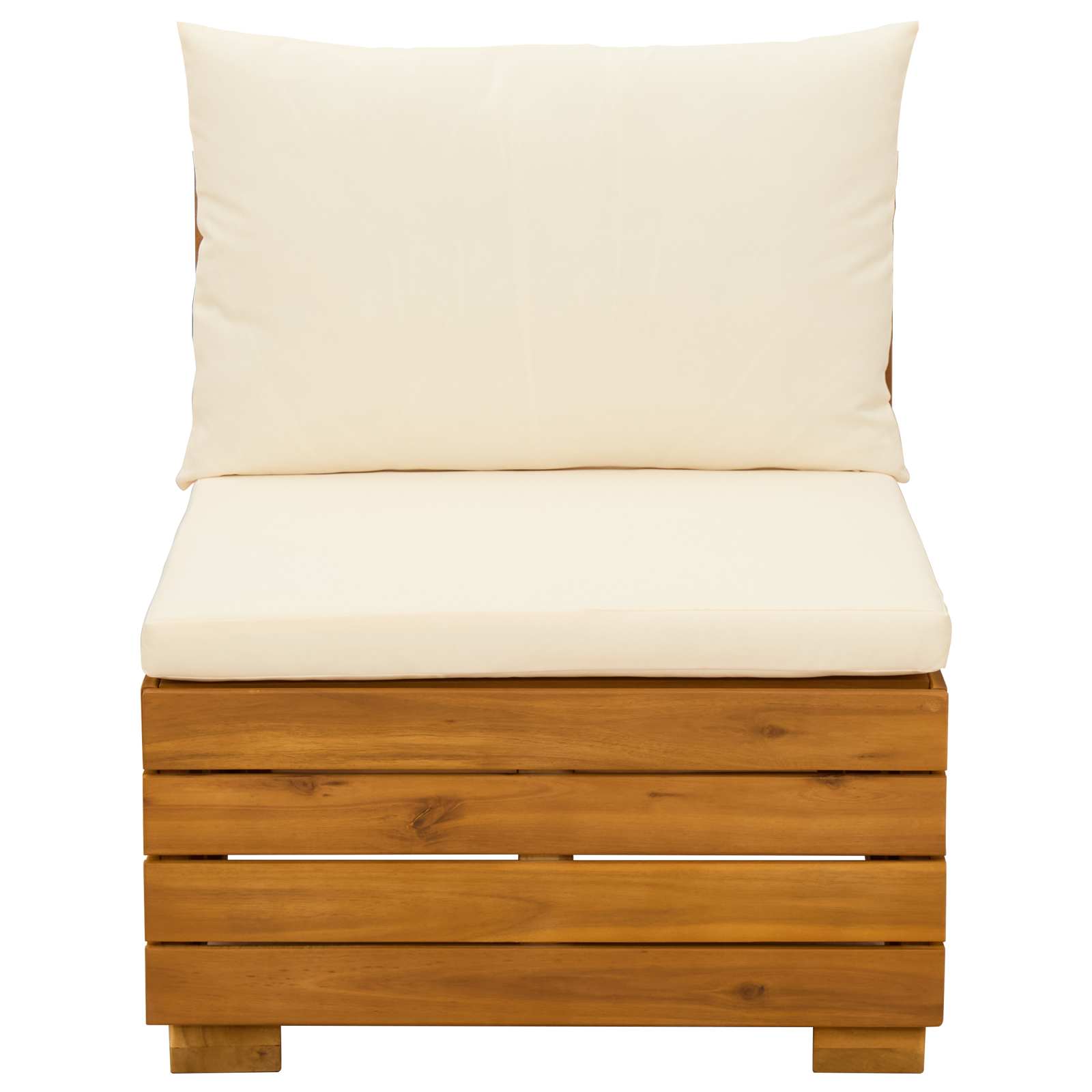 vidaXL Garten-Lounge-Set mit Kissen 2 Stück Braun Massivholz Akazie
