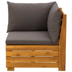 vidaXL 2-tlg. Garten-Lounge-Set aus massivem Akazienholz Braun