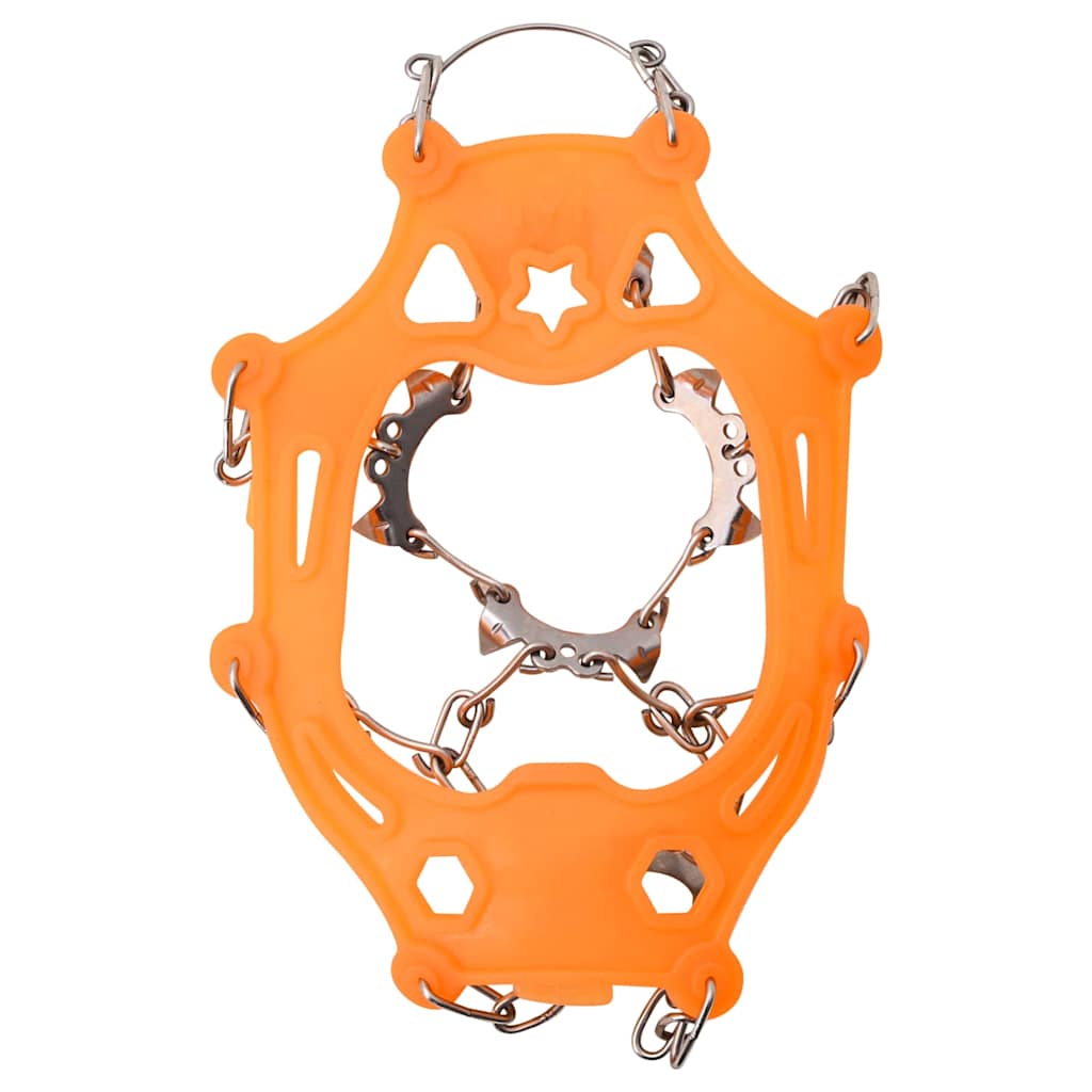 vidaXL Eiskrallen für Schuhe mit 10 Spikes Orange S