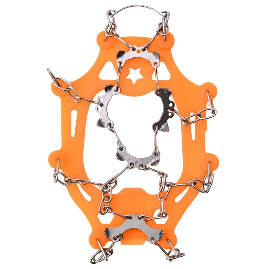 vidaXL Eiskrallen für Schuhe mit 10 Spikes Orange S