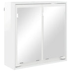 vidaXL Badezimmermöbel-Set Mit Rad 4 pcs Hochglanz Weiß Holzwerkstoff