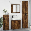 vidaXL Badezimmermöbel-Set 4 pcs Geräucherte Eiche Holzwerkstoff