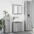 vidaXL Badezimmermöbel-Set mit Regal 4 pcs Graues Sonoma Holzwerkstoff