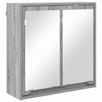 vidaXL Badezimmermöbel-Set mit Regal 4 pcs Graues Sonoma Holzwerkstoff