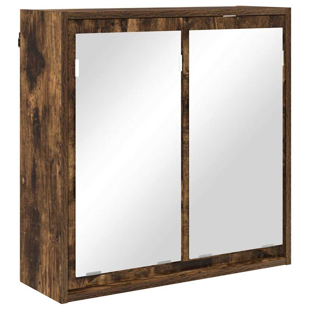 vidaXL Badezimmermöbel-Set 3 pcs Geräucherte Eiche Holzwerkstoff