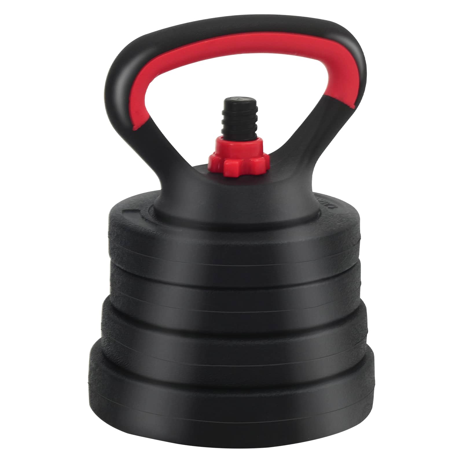 vidaXL 4-in-1 Hantelset 30kg Schwarz und Rot Zement und Eisensand