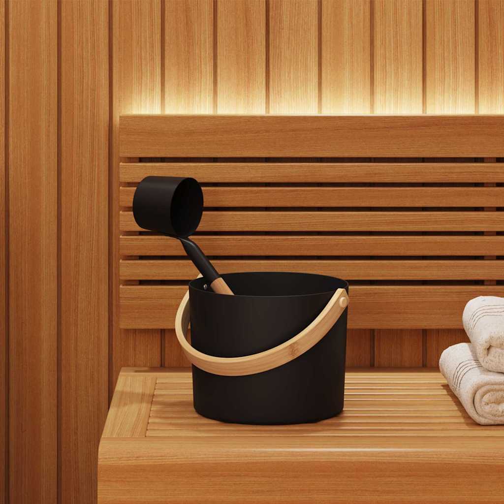 vidaXL Sauna Zubehör Set 2 pcs Schwarz