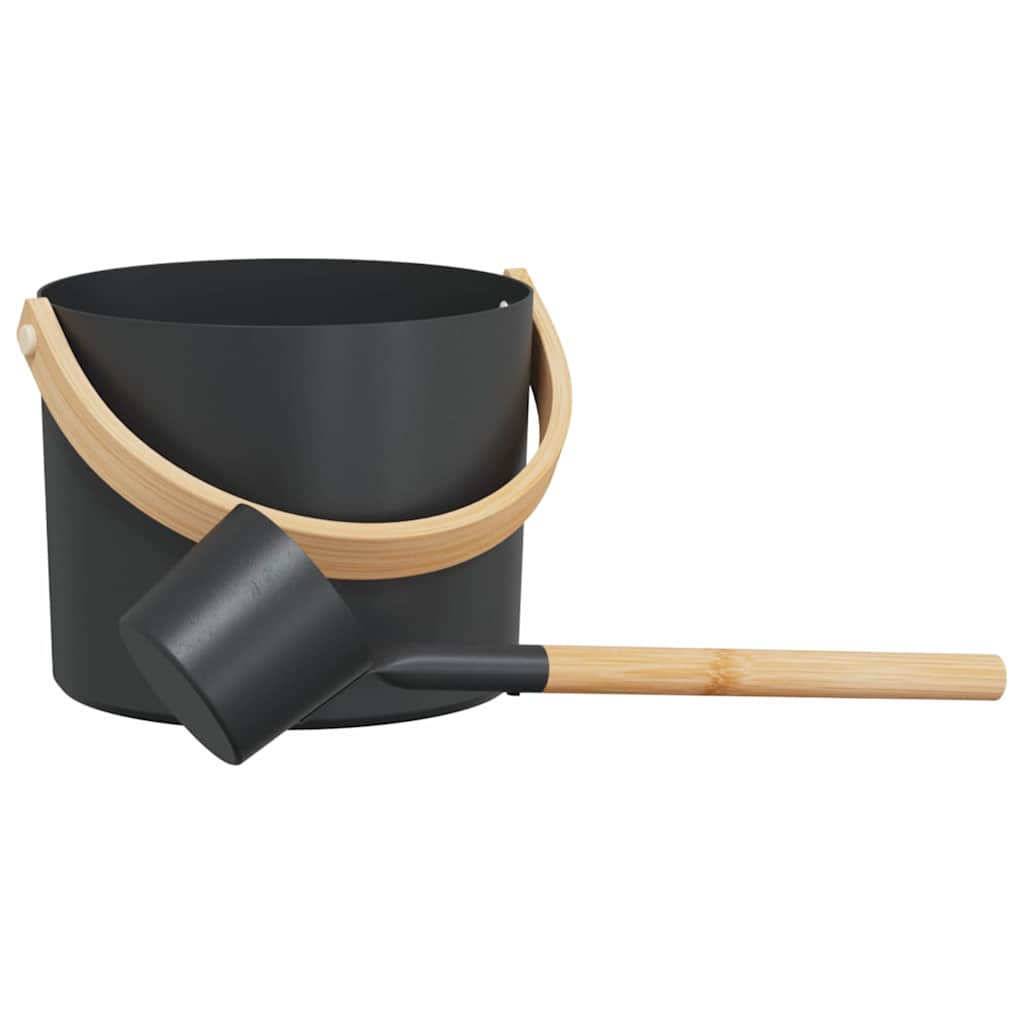 vidaXL Sauna Zubehör Set 2 pcs Schwarz