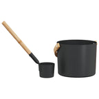 vidaXL Sauna Zubehör Set 2 pcs Schwarz