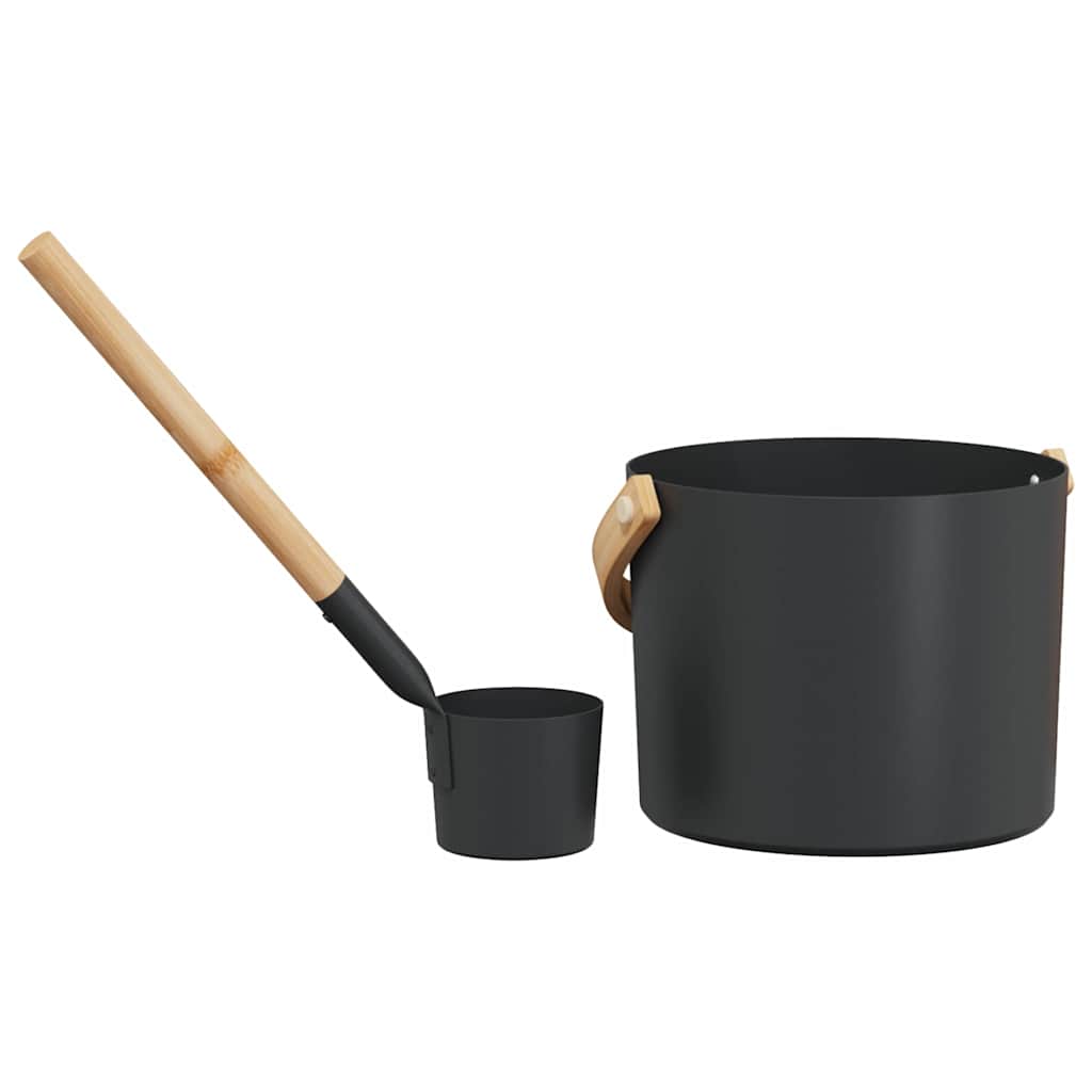vidaXL Sauna Zubehör Set 2 pcs Schwarz