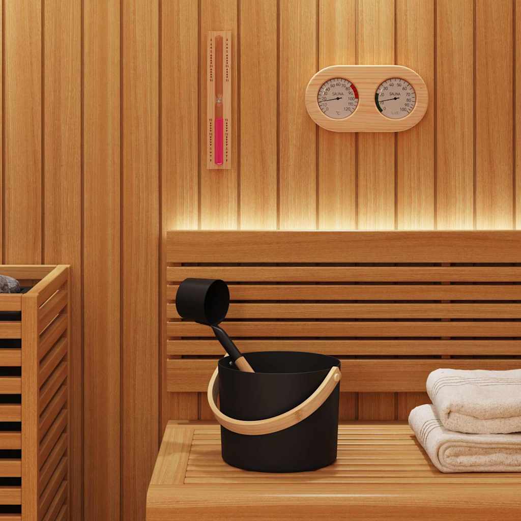 vidaXL Sauna Zubehör Set 4 pcs Schwarz