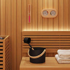vidaXL Sauna Zubehör Set 4 pcs Schwarz