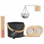 vidaXL Sauna Zubehör Set 5 pcs Schwarz