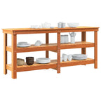 vidaXL Werkbank Wachsbraun 181,5 x 50 x 80 cm Massives Kiefernholz