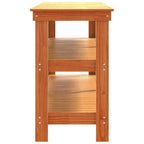 vidaXL Werkbank Wachsbraun 181,5 x 50 x 80 cm Massives Kiefernholz