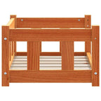 vidaXL Hundebett Wachsbraun 55 x 45 x 28 cm Massives Kiefernholz