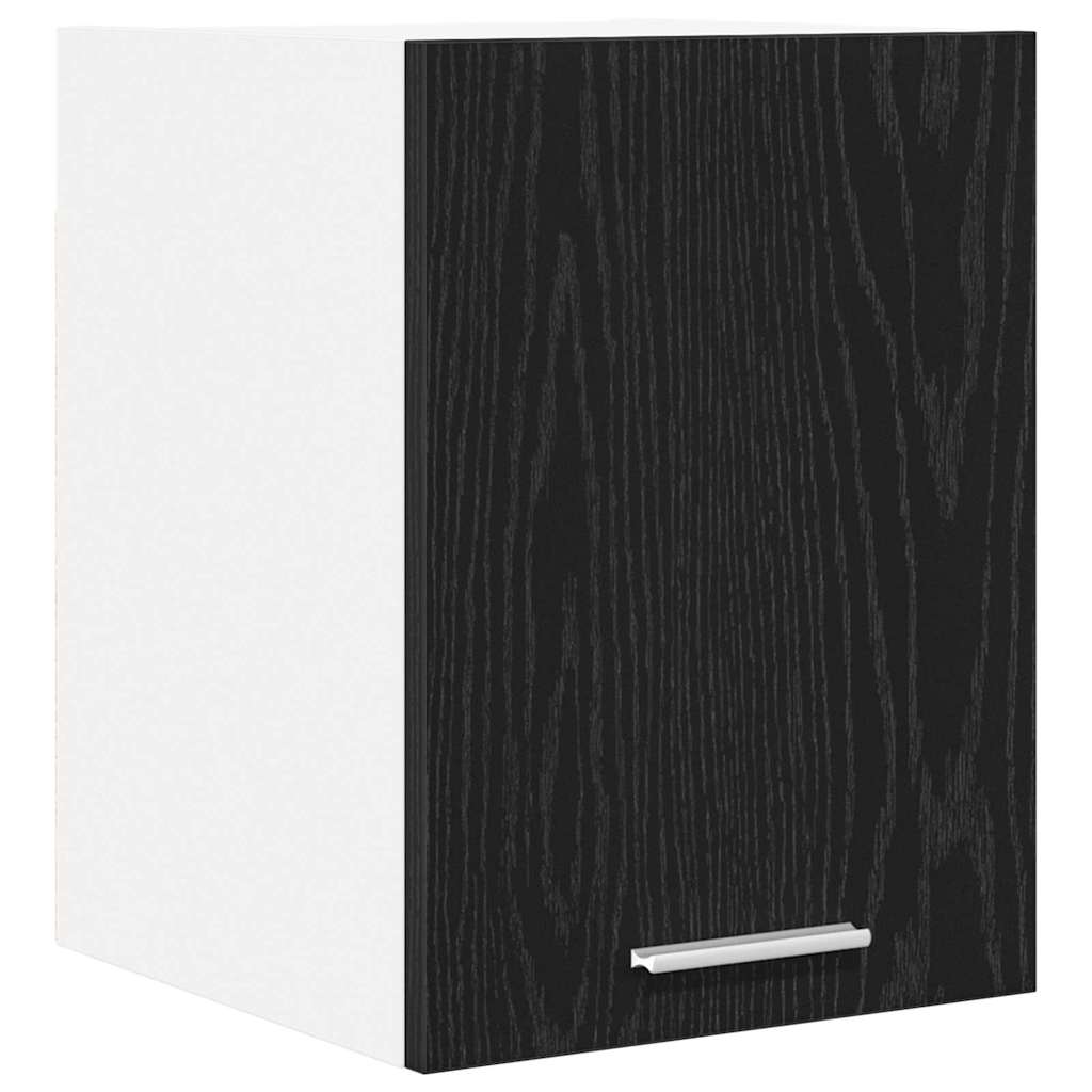 vidaXL Hängeschrank mit Tür Schwarze Eiche und Weiß 30 x 31 x 40 cm