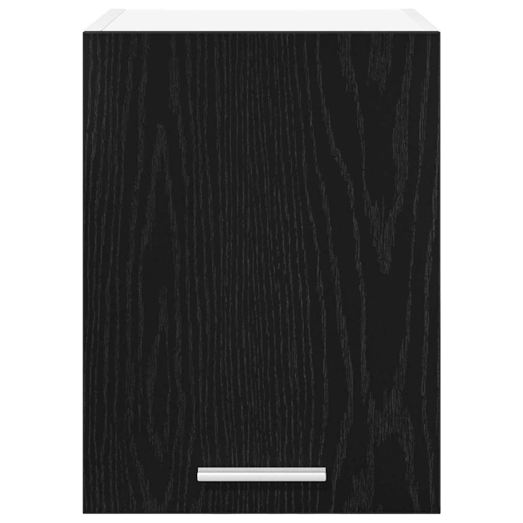 vidaXL Hängeschrank mit Tür Schwarze Eiche und Weiß 30 x 31 x 40 cm