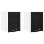 vidaXL Hängeschrank 2 pcs Schwarze Eiche und Weiß 30 x 31 x 40 cm